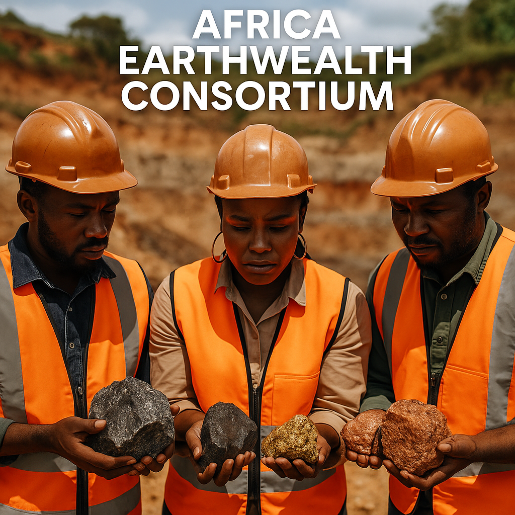 Mining operations and team - Africa EarthWealth Consortium